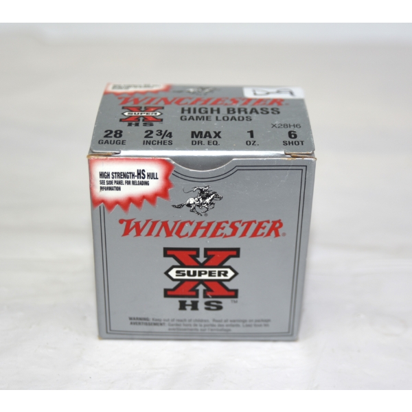 25 Rounds Winchester H.B. 28ga 1oz #6 Factory Ammunition