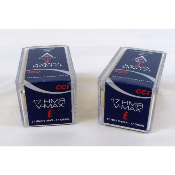 100 Rounds CCI 17 HMR V-Max 17 Grain Ammunition