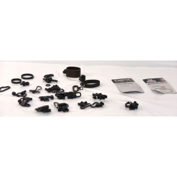 Box Lot Assorted Swivels Barrel Bands & Sling Hardware 