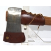 Image 2 : 36" Wooden - Handled Hatchet Or Axe Fitted With Custom Brown Leather Protective Sheath  