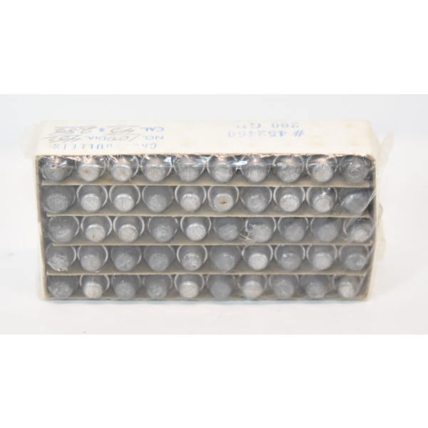 100 Pieces .452 200gr Lead Cast S.W.C. Bullets 