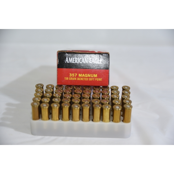 50 Rounds American Eagle 357 Magnum 158gr Ammunition 