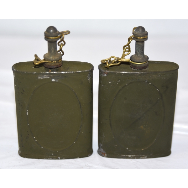 2 Vintage Military Oiler Cans