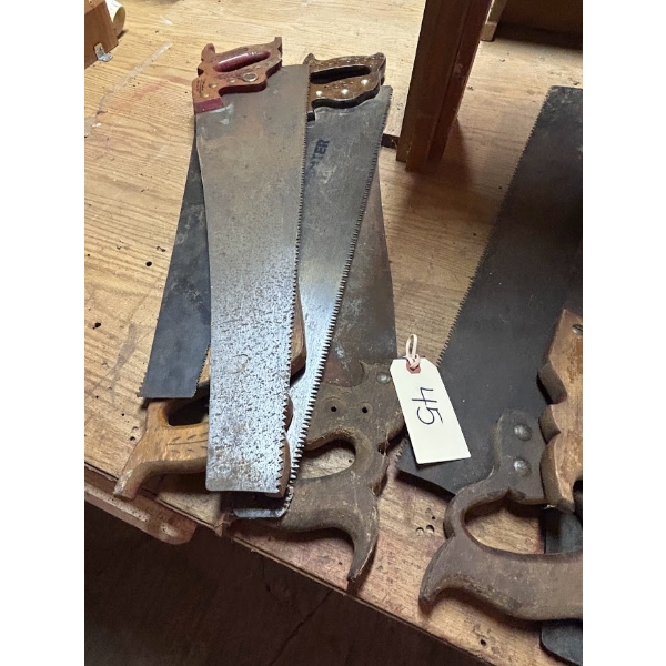 Lot of Approx. 8 Vintage Hand Saws