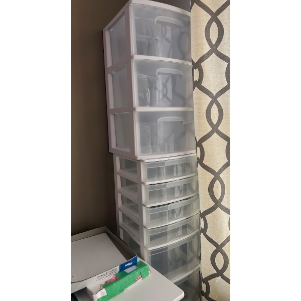 White Craft Table & Craft Organizers 