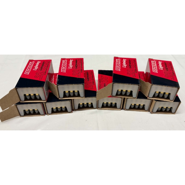 500 Rounds Federal Lightning .22 LR HV 40gr Ammunition 