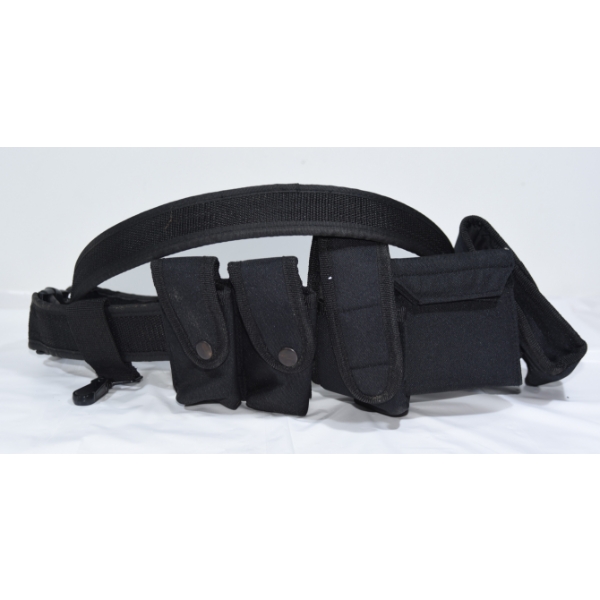 Black Tactical Duty Belt W/ Mag/Tool Pouches