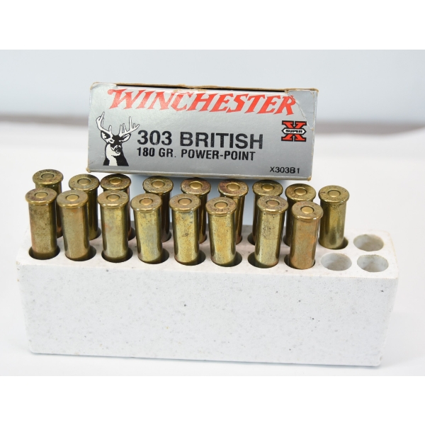 17 Rounds Winchester .303 British Caliber 180 Grain Power Point Ammunition