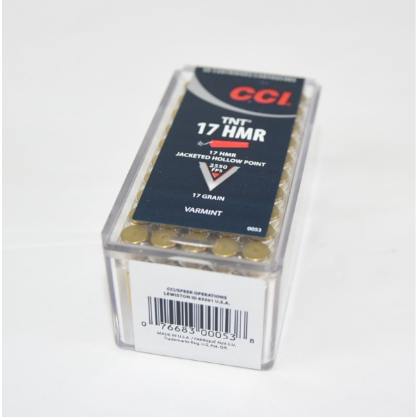 50 Rounds CCI TNT 17 HMR 17gr. Varmint Ammunition