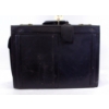 Image 1 : Black Leather Salesman Briefcase W/ Lock