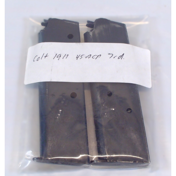 2 Colt 1911 45ACP 7 Round Magazines 