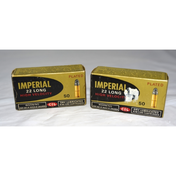2- Boxes Imperial .22 Long Caliber Ammunition