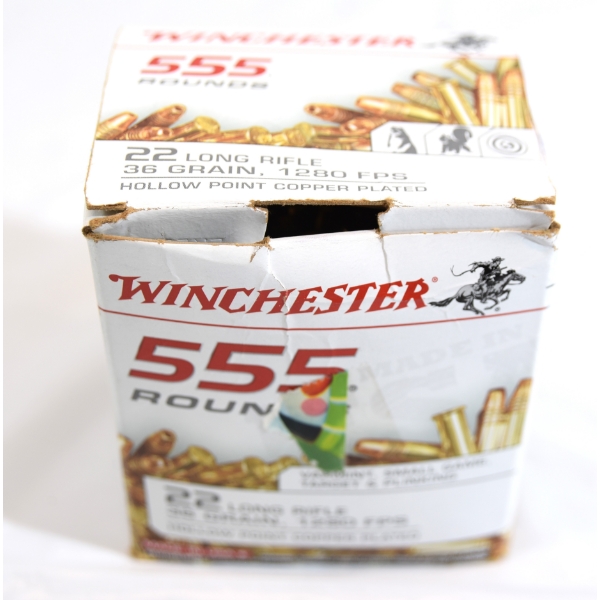 1.76kg Winchester 22 Long Rifle 36 Grain - Hollow Point Copper Plated 