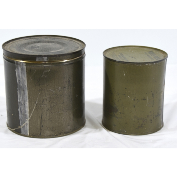 Military White Bread Tin Large  & Military Tea Tin 