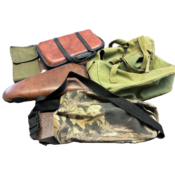 Box Lot Assorted Hunting Bags 