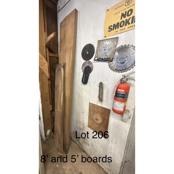 Lot of 2 Wide Lumber Boards & Blades