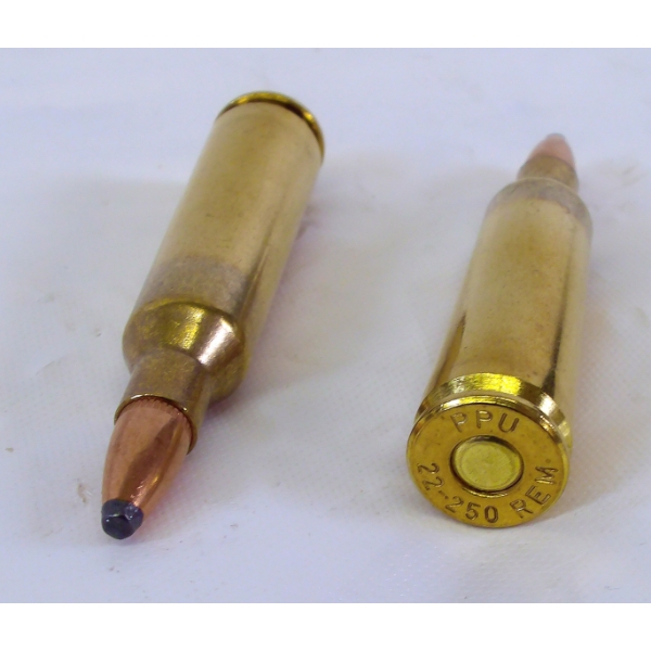 20 Rounds PPU 22-250 Rem55gr. Ammunition