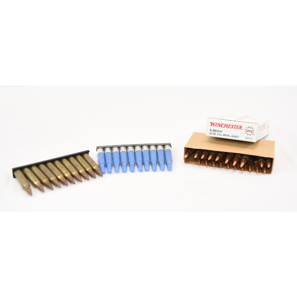 Box Lot Assorted Brands 5.56mm Caliber Ammunition & Plastic Training Ammunition