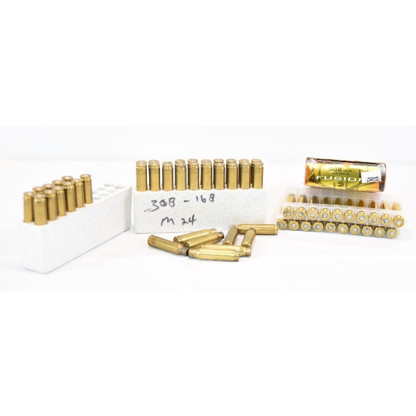 59 Pcs. Mixed 308 Win Shot Brass