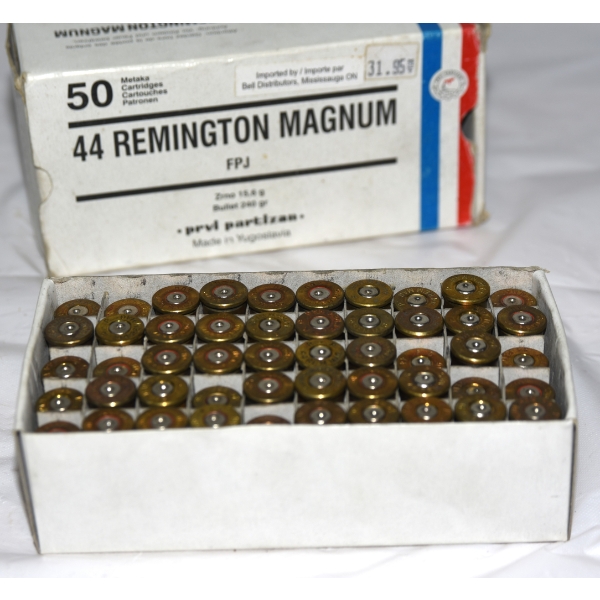 50 Prvi Partizan 44 Remington Magnum  Shot Brass 