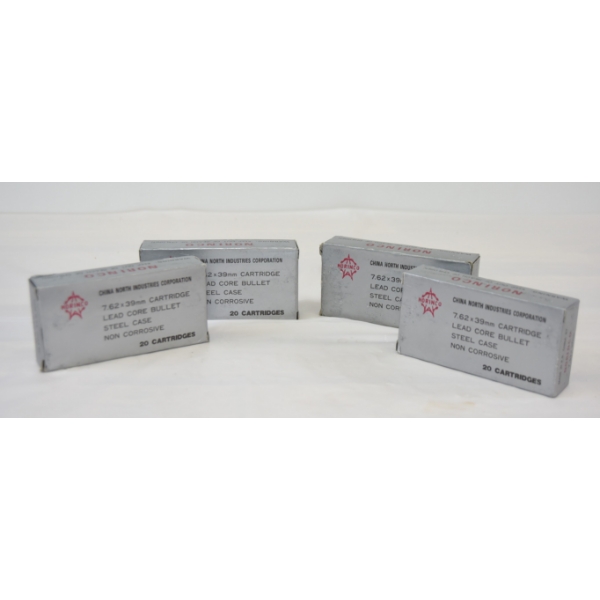 80 Rounds Norinco 7.62x39 Caliber Ammunition