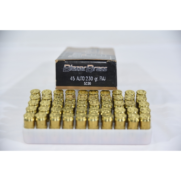 50 Rounds Blazer 45 Auto 230gr FMJ Ammunition 