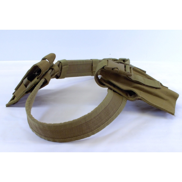 Green Tactical Pistol Belt with Adjustable Holster 