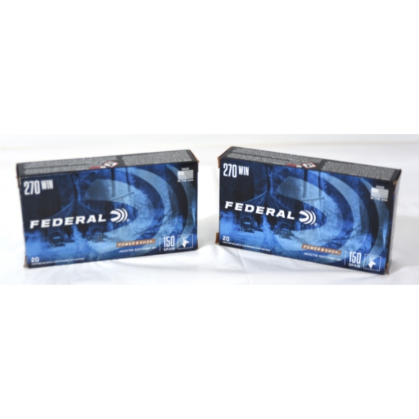 40 Rounds Federal 270 Winchester 150 Grain Ammunition 