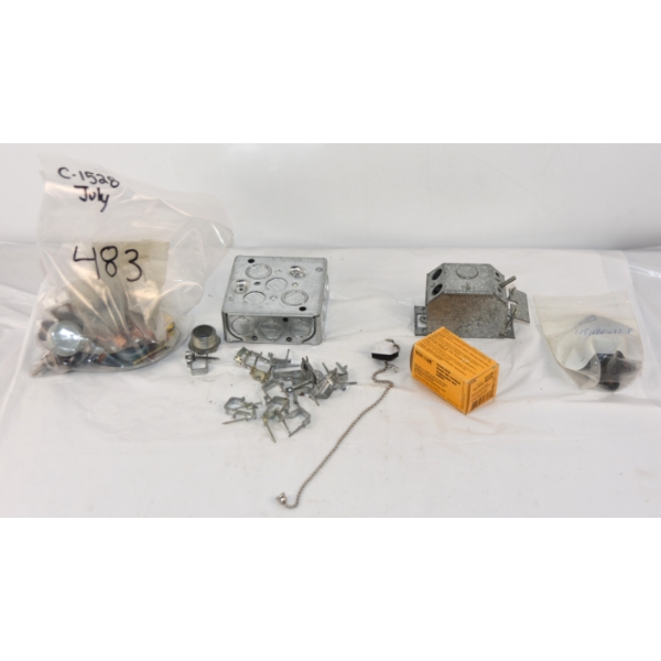 Box Lot Misc. Items & Electrical 