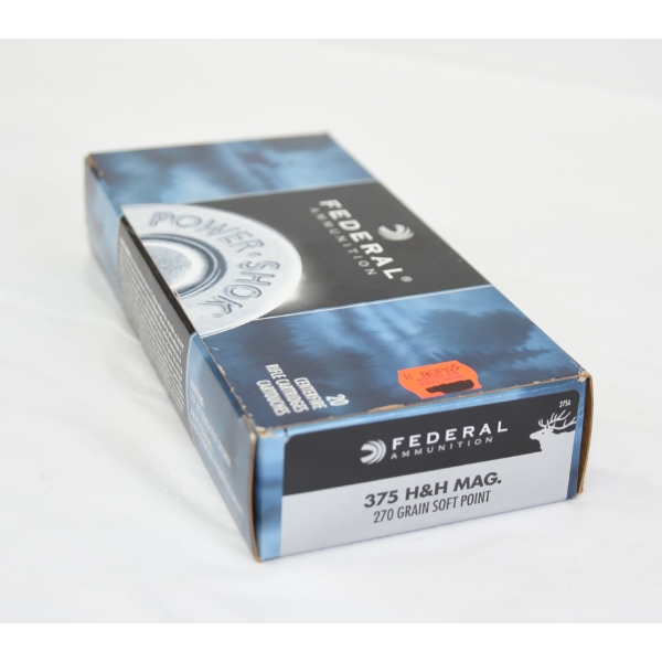 20 Rounds Federal Power Shok 375 H&H Mag. 270gr. SP Ammunition