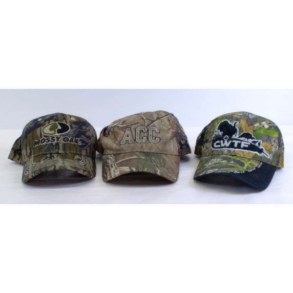 3 Mossy Oak & ACC Camo Ball Hats 