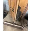 Image 1 : Vintage Wooden Mechanic's Creeper w/ Red Headrest + Shop Push Broom & Sledgehammer