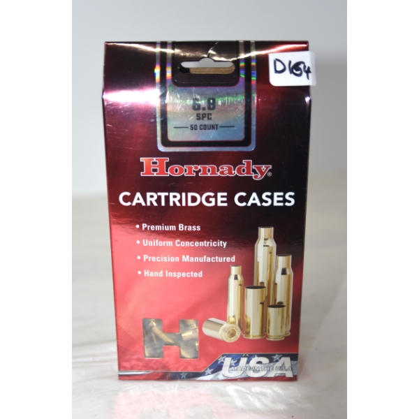 1- Box (50 Pieces) New 6.8 SPC Hornady Unprimed Brass
