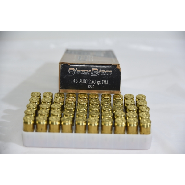 50 Rounds Blazer 45 Auto 230gr FMJ Ammunition 