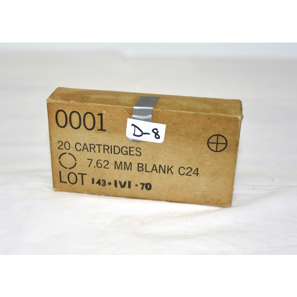 20 Pieces IVI 7.62 NATO (308 Win) 1970 Blank Cartridges