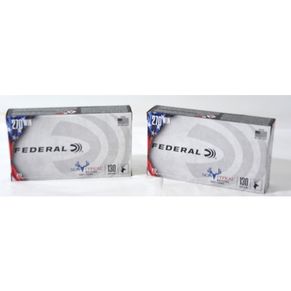 40 Rounds Federal 270 Win 130 Grain Ammunition 