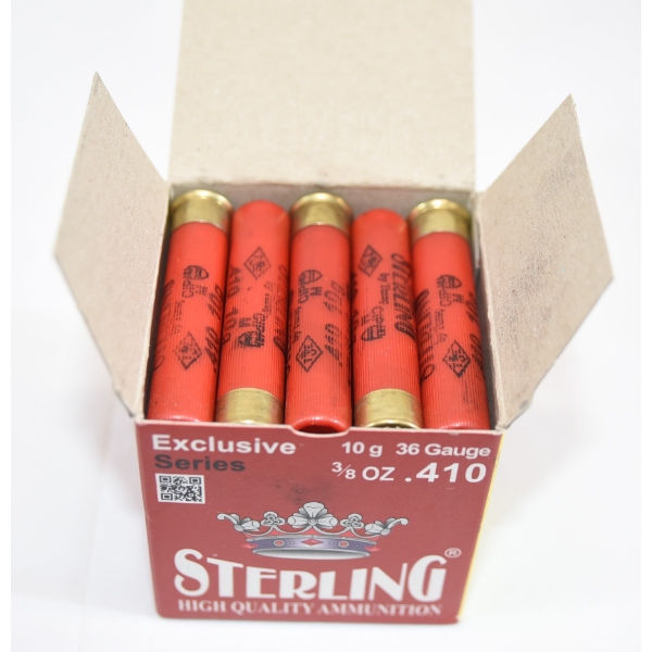 25 Rounds Sterling .410 Gauge 2-1/2" #9 Ammunition