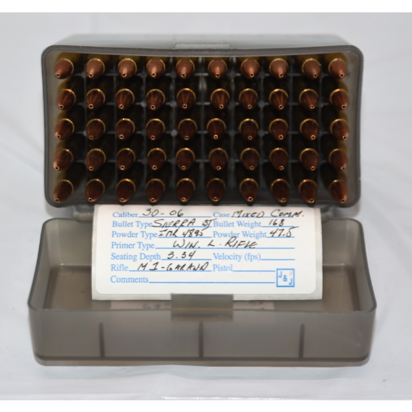 50 Rounds 30-06 Reloaded Sierra 168gr B.T.H.P Ammunition 