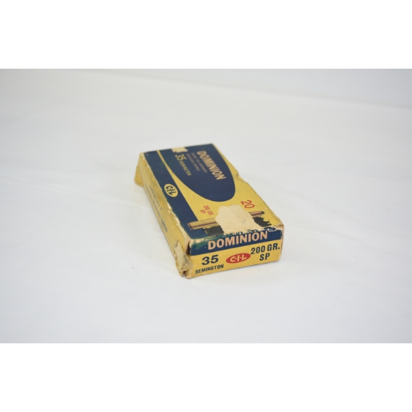 17 Rounds Dominion 35 Rem. 200gr SP Ammunition & 3 Pieces Primed Brass