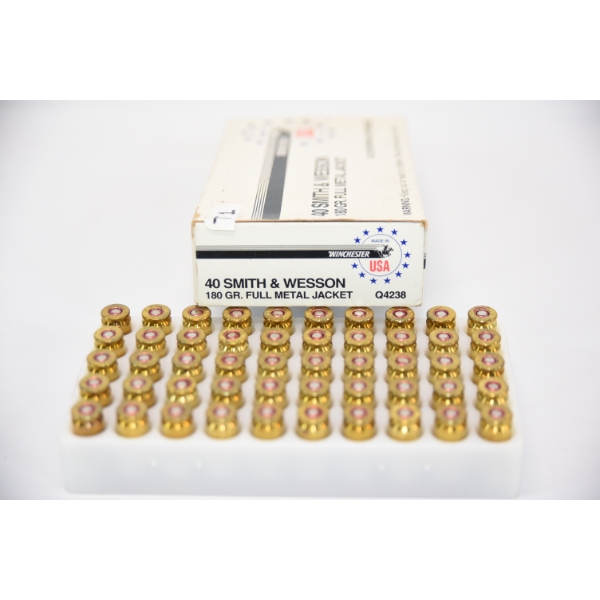 50 Rds. S&W 40 WIN 180gr Ammunition 