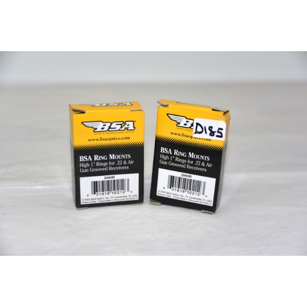 BSA 1" High 22 Grooved Receiver Rings N.I.B.