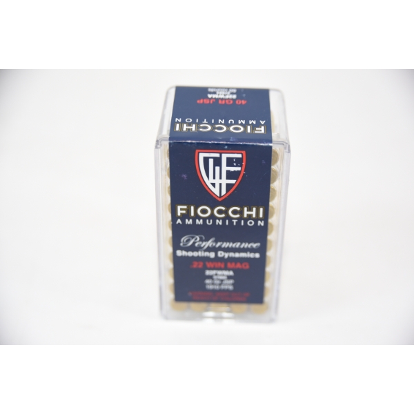 50 Rounds Fiocchi 22 Win Mag R.F. 40gr J.S.P. Ammunition