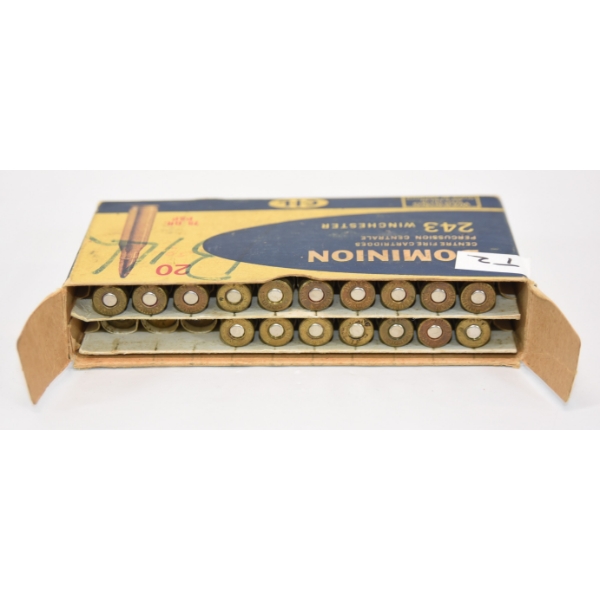 17 Rds. Dominion 243 WIN 80gr JKT S.P. Reloaded Ammunition 