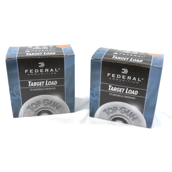 50 Rounds Federal Shot Shells  12 Gauge 2 3/4 " 3 Dram EQ.  1 1/8 Oz. Shot 7 1/2 Shot Ammunition