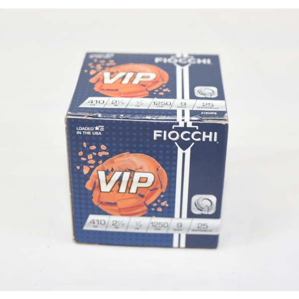 25 Rounds Fiocchi VIP 410 Gauge 2 1/2" Ammunition
