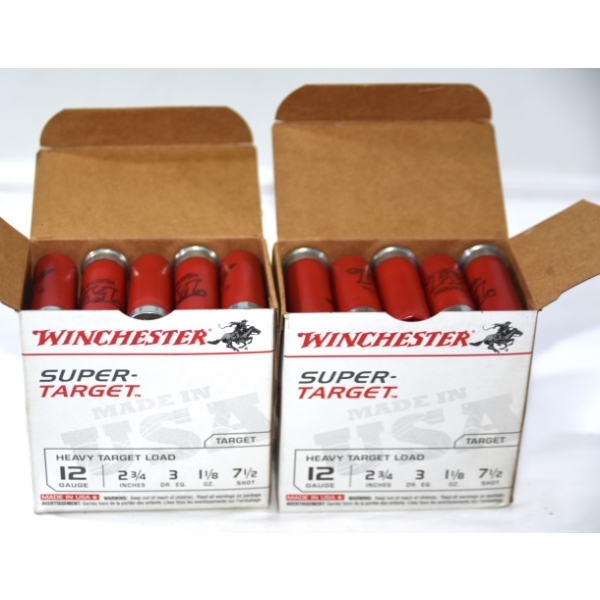 50 Rounds Winchester Super Target 12ga 2-3/4" #7-1/2 Shot Ammunition 