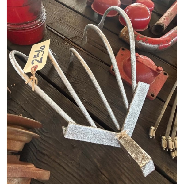 Heavy Steel 5-Tine Hooked Rake / Grapple Head