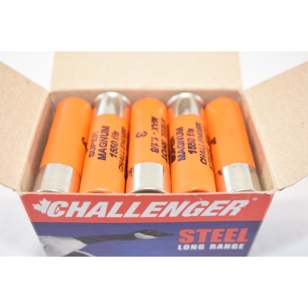 25 Rounds Challenger Super Magnum Steel Long Range 12 Gauge 3" Ammunition