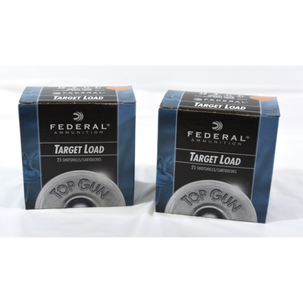 50 Rounds Federal Shot Shells 12 Gauge 2 3/4 "  3 Dram EQ. 1 1/8 oz. Shot  7 1/2 Shot Ammunition