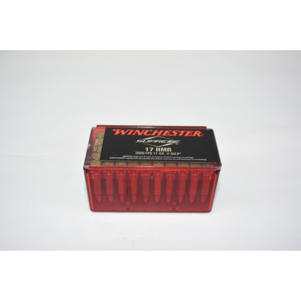 50 Rounds Winchester 17 HMR 17gr. V-Max Ammunition